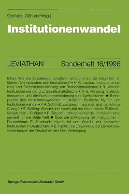 Institutionenwandel - Ghler, Gerhard (Editor)