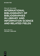 International Bibliography of Bibliographies in Library and Information Science and Related Fields: 1945-1978