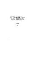 International Law Reports: Volume 91