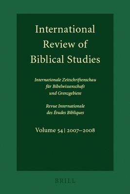 International Review of Biblical Studies, Volume 54 (2007-2008) - Lang, Bernhard