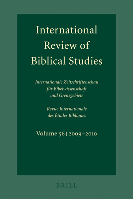 International Review of Biblical Studies, Volume 56 (2009-2010) - Lang, Bernhard (Editor)