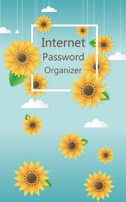 Internet Password Organizer: Never Forget A Password Again! Yellow Flower On Blue Background Design, 5" x 8" Small Password Organizer With Tabbed Pages, Pocket-Size Over 200 Record User And Password - And Scott, Ellie