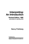 Interpreting: An Introduction: Revised Edition, 1990