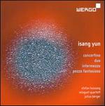 Isang Yun: Concertino; Duo; Intermezzo; Pezzo fantasioso - Aroa Sorin (viola); Julius Berger (cello); Matthias Diener (cello); Minguet Quartett; Stefan Hussong (accordion);...