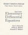 Student Solutions Manual for Elementary Differential Equations