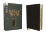 Nasb, the Grace and Truth Study Bible, Large Print, European Bonded Leather, Black, Red Letter, 1995 Text, Comfort Print