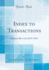 Index to Transactions Volumes 100 to 112 19351947 Classic Reprint
