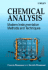 Chemical Analysis: Modern Instrumental Methods and Techniques