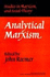 Analytical Marxism (Studies in Marxism and Social Theory)