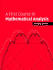A First Course in Mathematical Analysis