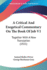 A Critical and Exegetical Commentary on the Book of Job V1: Together With a New Translation (1921)