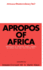 Apropos of Africa: Sentiments of Negro American Leaders on Africa from the 1800s to the 1950s