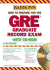 How to Prepare for the Gre Graduate Records Examination With Cd-Rom