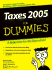Taxes 2005 for Dummies (Taxes for Dummies)