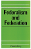 Federalism and Federation