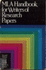 Mla Handbook for Writers of Research Papers