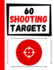 60 Shooting Targets: Large Paper Perfect for Rifles / Firearms / BB / AirSoft / Pistols / Archery & Pellet Guns