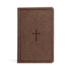 CSB Large Print Personal Size Reference Bible, Brown Leathertouch
