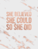 She Believed She Could So She Did: Marble and Rose Gold | 150 College-Ruled Lined Pages | 8.5 X 11-A4 Size | Inspirational Gift for Girls (Marble and Rose Gold Inspirational Notebook for Girls)