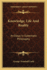 Knowledge, Life and Reality: an Essay in Systematic Philosophy