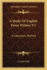 A Study of English Prose Writers V1: a Laboratory Method