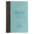 Classic Faux Leather Journal Blessed is She Luke 1: 45 Bible Verse Blue Inspirational Notebook, Lined Pages W/Scripture, Ribbon Marker, Zipper Closure