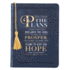 I Know the Plans Jeremiah 29: 11 Bible Verse Navy Blue Faux Leather Journal W/Graduation Tassel Handy-Sized Flexcover Inspirational Notebook W/Ribbon, Lined Pages, Gilt Edges, 5.5 X 7 Inches
