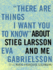 "There Are Things I Want You to Know" About Stieg Larsson and Me: 1030