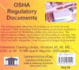 OSHA Regulatory Documents CD ROM