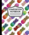 Composition Notebook: Abstract Colorful Pineapple Pattern on White Background-110 Pages-Wide Ruled