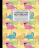 Composition Notebook: Colorful Flamingos Pattern on Yellow Background 7.5" X 9.25" Wide Ruled 110 Pages