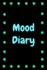 Mood Diary: Black with Aqua Green Star Border