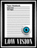 Low Vision Paper Notebook: Bold Line White Paper for Low Vision, Visually Impaired, Great for Students, Work, Writers, School, Note Taking 8.5x 11"-100 Pages