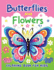 Butterflies And Flowers Coloring Book For Kids: 50 Cute Coloring Pages with Different Butterflies and Beautiful Flowers for Boys & Girls Ages 6-12