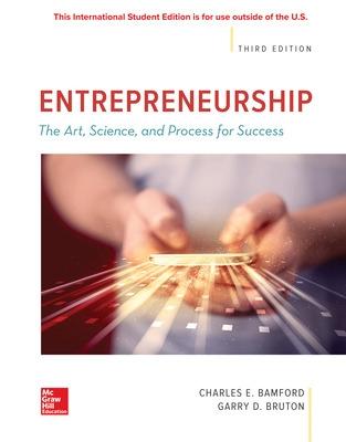 ISE ENTREPRENEURSHIP: The Art, Science, and Process for Success - Bamford, Charles, and Bruton, Garry