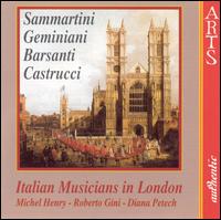 Italian Musicians in London - Diana Petech (harpsichord); Michel Henry (baroque oboe); Roberto Gini (cello)
