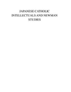 Japanese Catholic Intellectuals and Newman Studies