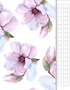 Japanese Writing Practice Book: Genkouyoushi Paper for Notetaking & Practice of Kana & Kanji, Floral Cover