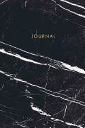 Journal: Elegant Black and White Marble with Gold Lettering - Marble & Gold Journal 120 College-Ruled Pages 6 X 9 Size