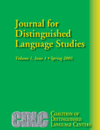 Journal for Distinguished Language Studies Volume 1 Issue 1