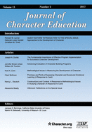 Journal of Character Education, Volume 3, Issue 2, 2017