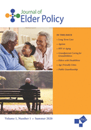 Journal of Elder Policy: Volume 1, Number 1, Summer 2020