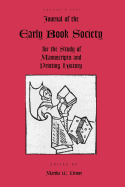 Journal of the Early Book Society Vol 6: For the Study of Manuscripts and Printing History