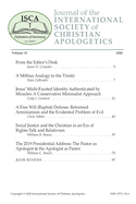 Journal of the INTERNATIONAL SOCIETY of CHRISTIAN APOLOGETICS: Volume 13, 2020