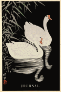 Journal: Swan and Bamboo Traditional Japanese Woodblock Prints - Antique Design 120 Blank Lined 6x9 College Ruled Pages Journal, Notebook, Diary, Composition Book