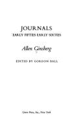 Journals: Early Fifties, Early Sixties