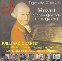 Juilliard Quartet: Live at the Library of Congress, Vol. 4 - Juilliard String Quartet; Julius Baker (flute); Lukas Foss (piano)