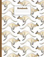 Kangaroo Notebook: 8.5" x 11" - 120 page Blank Lined Pages Notebook - Australia Kangaroo Book for Boys and Girls