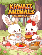 Kawaii Animals Coloring Book: Cute Whimsical Animals Cottagecore Coloring for Kids and Adults Relaxation