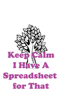 Keep Calm I Have A Spreadsheet for That: 100 pages.